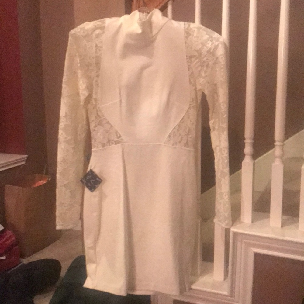 Nasty Gal bodycon dress w lace cutouts, NWT. Sm